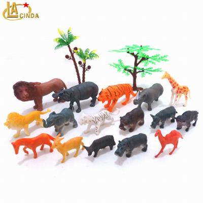 China Mini Decoration Jungle Animal Toys 4-9cm Small Animal Plastic Bulk Sofia Animal Toys For PVC for sale