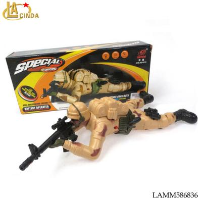 China Plastic Electric Military Carry On Toys Cheap Military Crawling Soldier Toys For Sale for sale