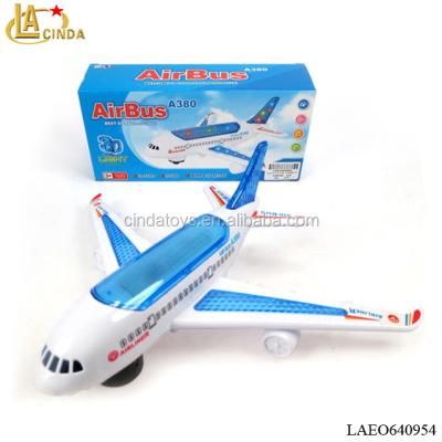 China Electric Toys New Set Electric Airliner With 3d Flash And Music Function Toys Plastic Flat Battery Operated Toys For Children for sale