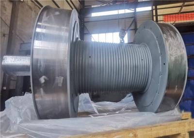 China Steel Galvanized Rope Winch Drum With Lebus Grooves For Oofsore ISO BV CE Certified for sale