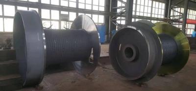 China LBS Trough Grooved Wire Rope Drum For Hydraulic Winch Or Lifting Winch for sale