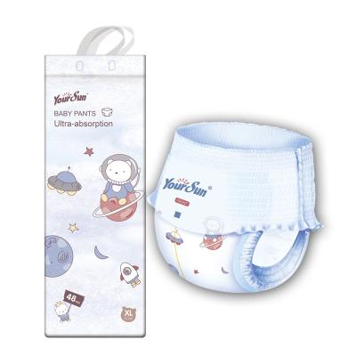 China Printed Dispenser Fast Delivery Price Super Pants Style Baby High Absorbent Diapers for sale