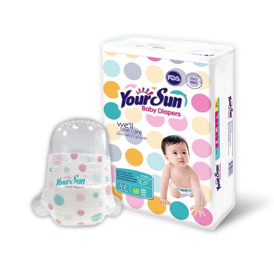 China YourSun Baby Diaper Baby Plain Weave Diaper With Embossing Nonwoven Surface for sale