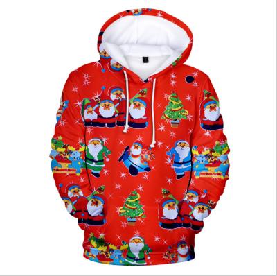 China Anti-wrinkle Factory Men&#39s Funny Christmas Hoodies Santa Print Sweater 3D Digital Printing Custom Embroidered Casual Hoodies Hoodie for sale