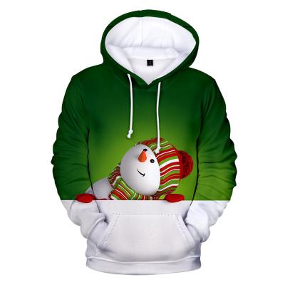 China 2021 Snowman Border Hooded Sweater Anti-wrinkle Christmas Autumn 3D Digital Printing Hot Copy for sale