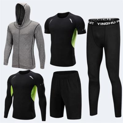 China Breathable 5 Pieces Sets Sport Wear Training Suits Spandex / Polyester Other Custom Logo High Quality for sale