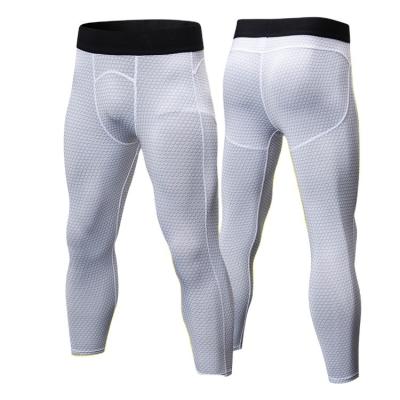 China Breathable Fitness Pants Printed Sport Tight 7 Point Trouser Basketball Gaiters Running Compression Training Pants for sale