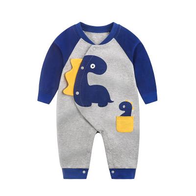 China Polyester/Cotton 2021 Dinosaur New Baby Cotton Clothes Boys And Girls Overalls Romper Infant Cute Costumes for sale