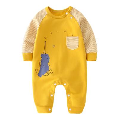 China Comfotable Spring Autumn Wholesale Long Sleeve Cotton Baby Clothes Newborn Infant Romper Set Customize for sale