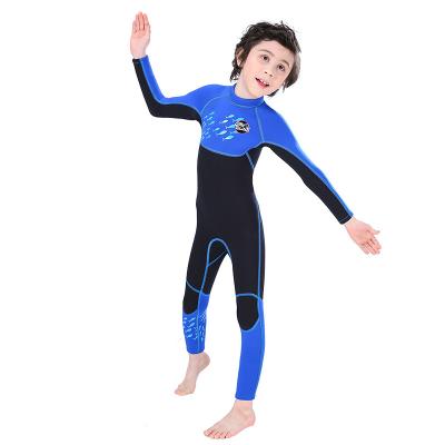 China 2.5mm Antibacterial Boy's Hot One Piece Children's Swimsuit Long Sleeve Neoprene / Nylon Kids Diving Suit for sale