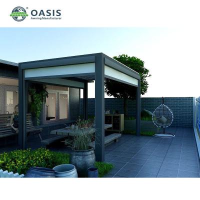 China Outdoor 5x4x2.8m 	Aluminum Louvered Pergola , Backyards Houses Motorized Pergola for sale