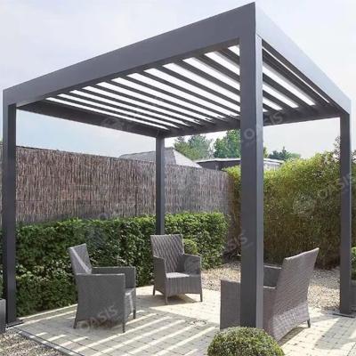 China 10% off  Discount Outdoor Canopy Aluminum Louvered Pergola For Mansions for sale