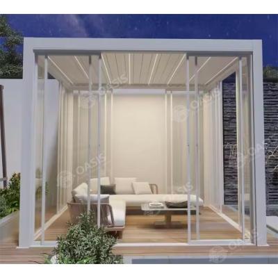 China Waterproof Motorized Aluminum Pergola 4x5m 4x6m European Design For Mansions for sale