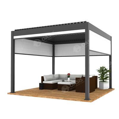 China Freestanding Aluminum Motorized Louvered Pergola 4000x5000x2800mm 4000x6000x2800mm for sale