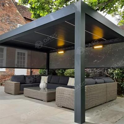 China Outdoor Aluminium Mansions Patio Louvered Pergola 3x5x2.8m 10 Years Warranty for sale