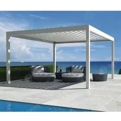 China Customized Factory Aluminum Louvered Pergola Systems Rainproof Powder Coating for sale