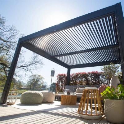 China Freestanding Aluminum Motorized Louvered Pergola 4mx3m Anthracite UV Resistance for sale