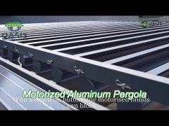 outdoor garden motorized aluminum pergola , powder coating automatic roof pergola