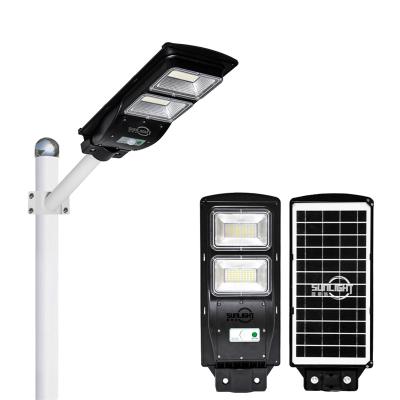 China ROAD Sunlight Motion Sensor Ip66 Waterproof Outdoor Street Light 30w 60w 90w All In One Led Solar Street Light for sale