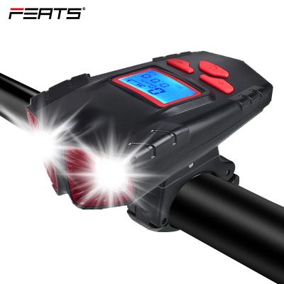 China 3 regular (1 FERTS Front Light With Computer rechargeable bicycle light and horn for sale