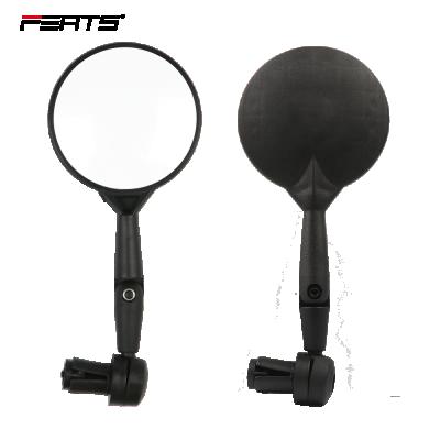 China Mountain Bikes 7.5cm FERTS Round Type Diameters Convex LENS Handle-Mount 2 Way Angle-Adjust Bicycle Mirror for sale