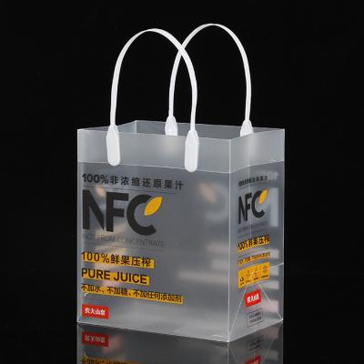 China Custom Plastic Creative Gift Advertising Apparel Transparent Printing PP PVC Packaging Eco-friendly Shopping Bag for sale