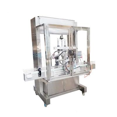 China Hotels Straight 2 Head Automatic Liquid Filling Machine 500ml Up To 50 Scopes Liquid Filling Machine for sale