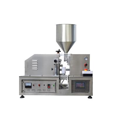 China Lip essential oil filling and sealing machine semi automatic plastic juice tube tube gloss balm products price for sale