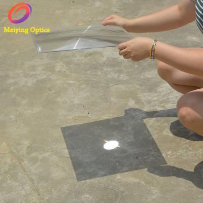 China PMMA material 520x520mm square shape large fresnel lens,pmma fresnel lens,spot fresnel lens for solar concentrator for sale