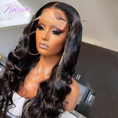 China Factory Price Body Wave 180% Density Body Full Lace Wig High Quality Malaysian Transparent Hair Closure HD Lace Wig For Black Women for sale