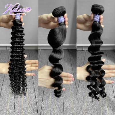 China Body Wave Kelssie Body Wave Bundles 30 32 34 36 38 40 Inch Bundles 100% Vigin Hair Brazilian Hair Bundles Remy Hair Extension for sale