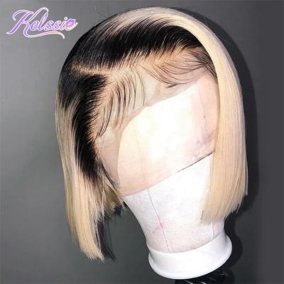 China ST/BW/LW/DW/CW/KCW 13x4 Short Bob Lace Front Wi Human Hair WI 150% Blonde WI 150% Lace Frontal Deep Piece With Baby Hair for sale