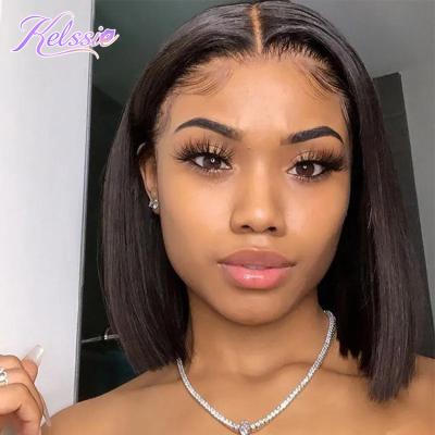 China Cheap Short Bob Human Hair Wig, Transparent Lace Bob Human Hair, ST/BW/LW/DW/CW/KCW Price 13x4 Short Bob Wi 8-14inch HD Full Lace 4x4 Front Closure for sale