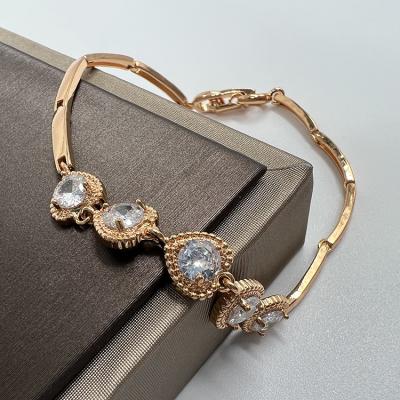 China FASHIONABLE wholesale bracelets for women jewelry charm gemstone diamond gold plated zircon stainless steel bracelets women fashion bracelets for sale