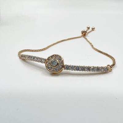 China FASHIONABLE luxury bracelets for women jewelry charm adjustable gold plated bracelet women zircon diamond stainless steel chain bracelets for sale