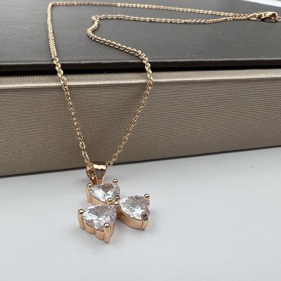 China 2022 FASHIONABLE new woman's necklace ear studs costume fashion party wedding with heart-shaped pendant necklace female for sale