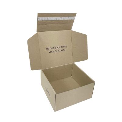 China Custom Recyclable Recycled Rigid Kraft Delivery Packaging Corrugated Cardboard Box for sale