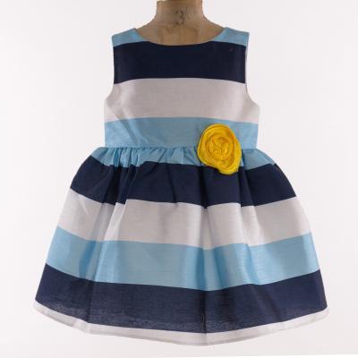 China Finalz Anti-Static Factory Dress Wholesale Stripe Woven Quilting Jacquard Two Color Girls Casual Dress for sale