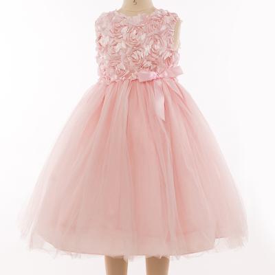 China Anti-wrinkle Finalz fashion summer girls dresses pink princess gauze dress for sale