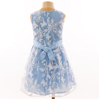 China New Design 2-10T Anti-wrinkle Lovely Kids Clothing Short Breathable Girls Lace Up Dress for sale