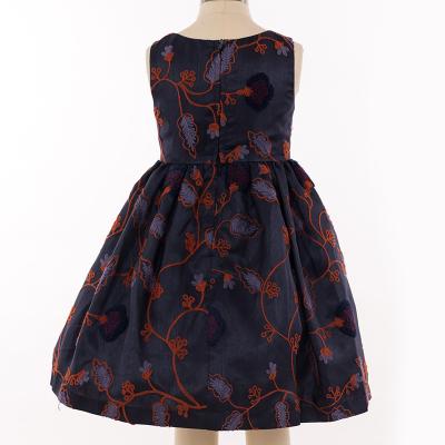 China Anti-wrinkle Chinese Style Final Wholesale Embroidery Little Girls Sleeveless Dresses for sale