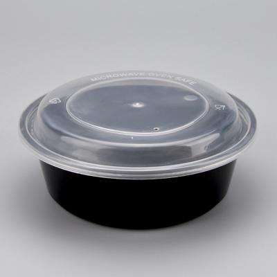 China Cheap Food Grade Plastic disposable food plastic round fast food container for sale