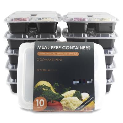 China Dishwasher Safe Compartment Food Container 32oz 0-1L, 8oz/16oz Total 1000ml Capacity for sale