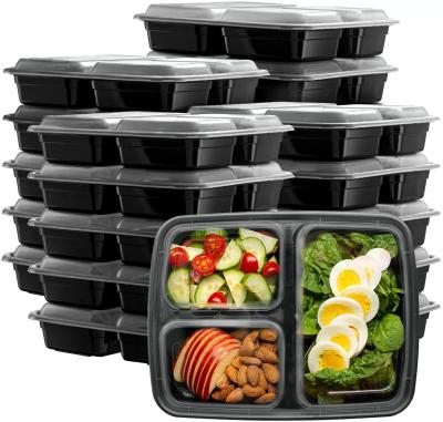 China 3 Compartment Food Storage / Meal Prep Containers/15 packs food container/Customized packed for sale