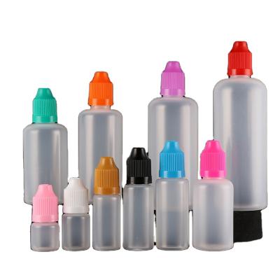 China 5-100ml empty pe plastic squeezable dropper eye Liquid Dropper Sample Eyes Drop Refillable Bottle for sale