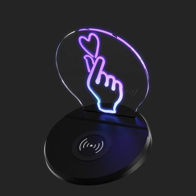 China Sample Available Bright Private Label Desktop Phone Charger Stand 5W 7.5W 10W 15W Wireless Charger Home Office for sale