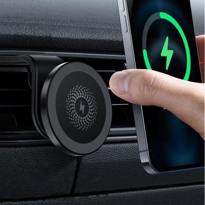 China Wireless Car Charger Private Label Branded 15W 10W 7.5W 5W Car Magnetic Charger With Combo Bracket Industrial Level Wireless Charger for sale