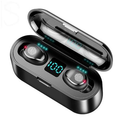 China High Fidelity Headset Earphone Sport In-ear F9 Tws Mini TWS 5.0 Earphone Radio Earbuds With MIC Charging Box 2000Ahm for sale