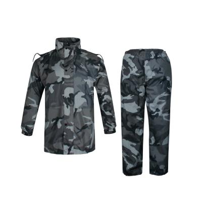 China Women Adult Raincoat Water Proof Camouflage Suit Man Jacket Coat Reflective Split Maker Jacket Outdoor Direct Fishing Set for sale