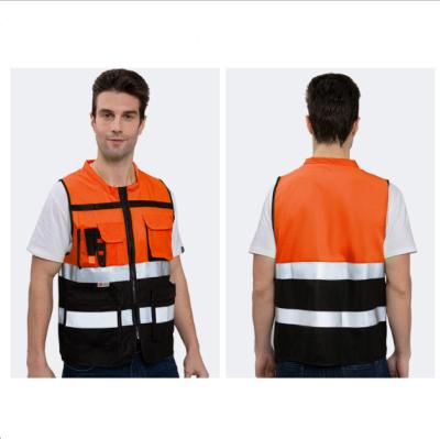 China RTS High Visible Logo Customized High Visible Logo Customized RTS Work Safety Vest Staff Chief Director Vest Filmmaker Reflective Protective Vest for sale